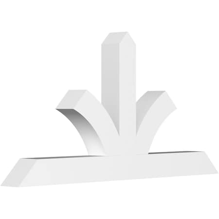 Ekena Millwork Richland Architectural Grade PVC Gable Bracket, 72"W x 36"H x 6"D x 6"F, 12/12 Pitch GBP072X36X0606RIC00